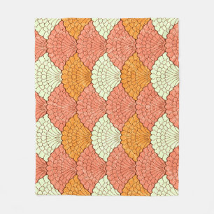 Shell spektakel: Abstracte Zeeen Fleece Deken