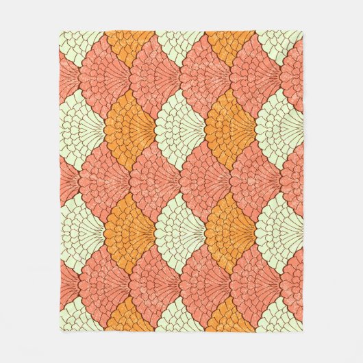 Shell spektakel: Abstracte Zeeen Fleece Deken (Voorkant)