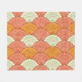 Shell spektakel: Abstracte Zeeen Fleece Deken (Voorkant (Horizontaal))