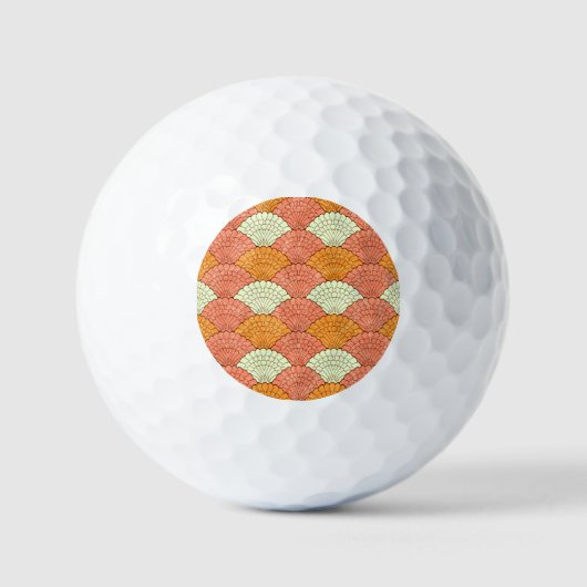Shell spektakel: Abstracte Zeeen Golfballen (Voorkant)