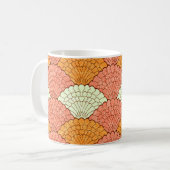 Shell spektakel: Abstracte Zeeen Koffiemok (Voorkant links)
