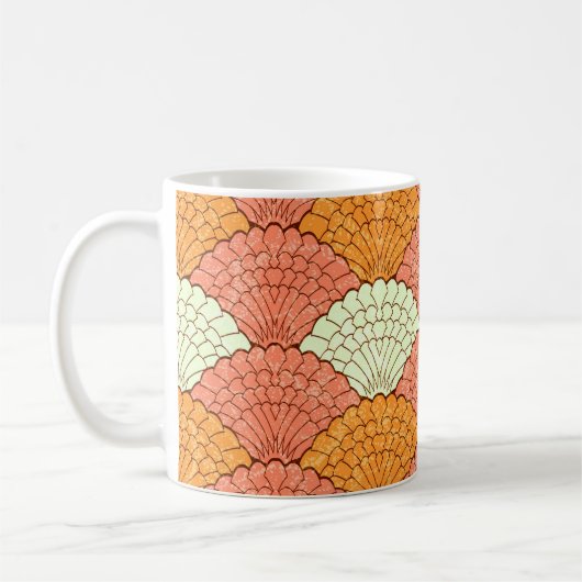 Shell spektakel: Abstracte Zeeen Koffiemok (Links)