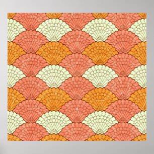 Shell spektakel: Abstracte Zeeen Poster