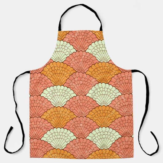 Shell spektakel: Abstracte Zeeen Schort (Voorkant)