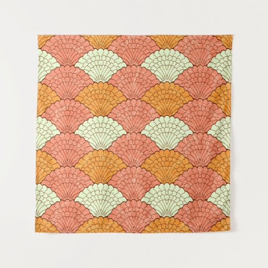 Shell spektakel: Abstracte Zeeen Wandkleed (Voorkant)