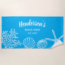  Shell Starfish Beach House Name Blue White Strandlaken
