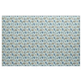 Shell Starfish Zee Nautical Pattern  Blue Stof (Yard (91,4 cm))