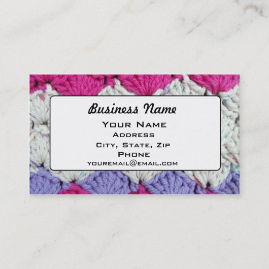Shell Stitch van breiwerk Visitekaartje (Voorkant)