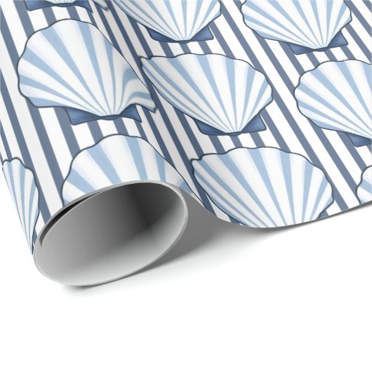 Shell Stripe Elegance! Cadeaupapier (Rol Hoek)