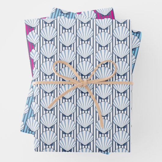 Shell Stripe Elegance! Inpakpapier Vel (In situ)