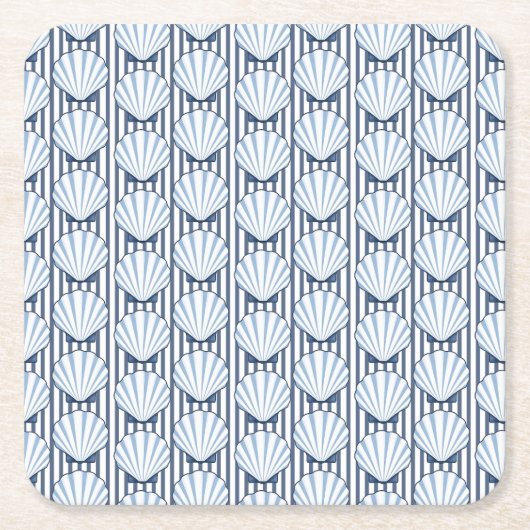 Shell Stripe Elegance! Kartonnen Onderzetters (Voorkant)