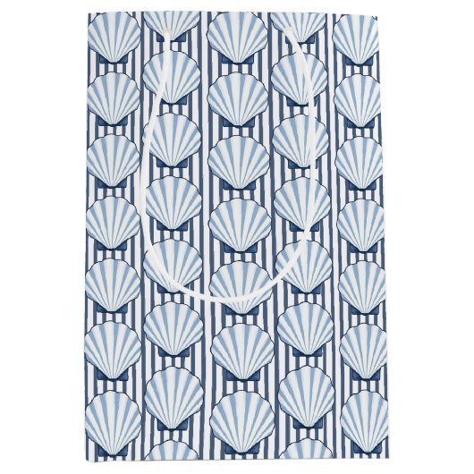 Shell Stripe Elegance! Medium Cadeauzakje (Voorkant)