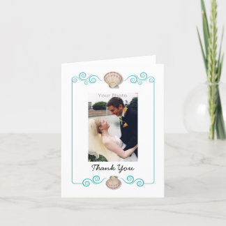 Shell Swirl Dank u wel foto-kaart Bedankkaart