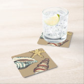 Shell Trio op Khaki Kartonnen Onderzetters (Insitu)