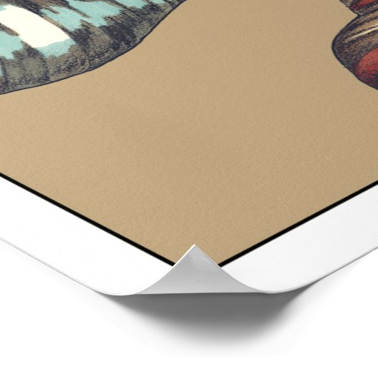 Shell Trio op Khaki Poster (Hoek)