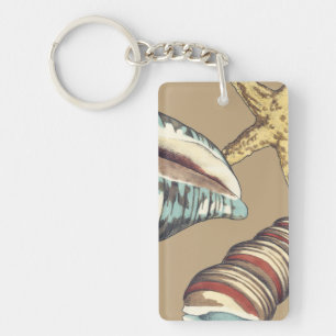 Shell Trio op Khaki Sleutelhanger