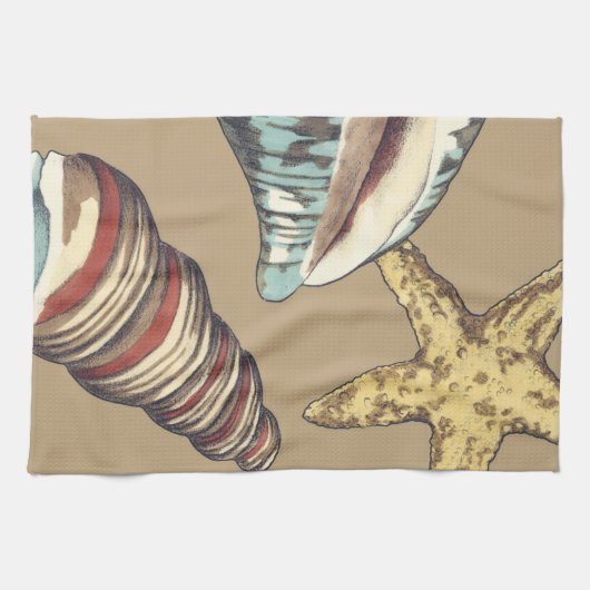 Shell Trio op Khaki Theedoek (Horizontaal)
