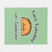 Shell van de Dinsdag van de taco kaas Mexicaans Fleece Deken (Voorkant (Horizontaal))