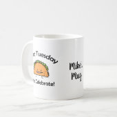 Shell van de Dinsdag van de taco kaas Mexicaans Koffiemok (Voorkant links)