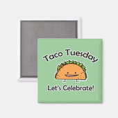 Shell van de Dinsdag van de taco kaas Mexicaans Magneet (Voorkant / Achterkant)