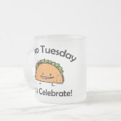 Shell van de Dinsdag van de taco kaas Mexicaans Matglas Koffiemok (Voorkant links)