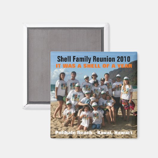 Shell van een jaar magneet (Voorkant / Achterkant)