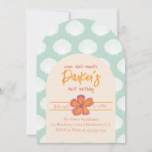 Shell Verjaardagsfeest Bloemenschellebratie Meisje Kaart (Voorkant)