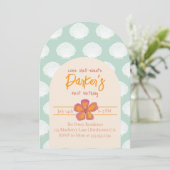 Shell Verjaardagsfeest Bloemenschellebratie Meisje Kaart (Staand voorkant)