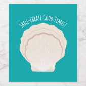 Shell-vier goede tijden wijn etiket (Enkel label)