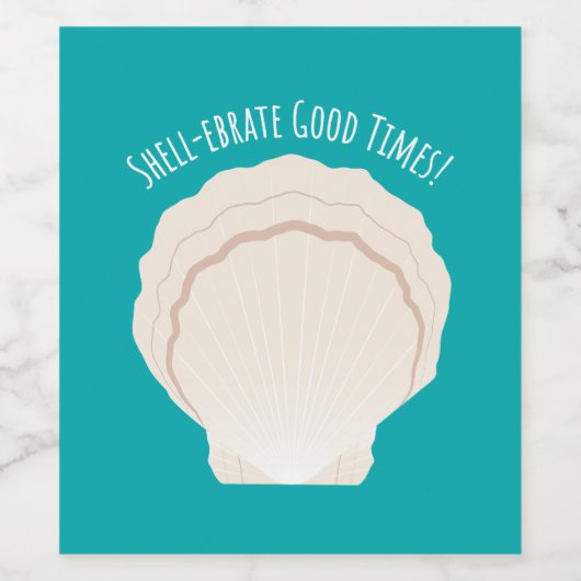 Shell-vier goede tijden wijn etiket (Enkel label)