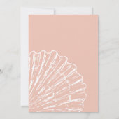 Shell-vierende Kust Roze Schelp Meisje Babyborrel Kaart (Achterkant)
