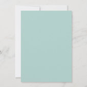 Shell Waterverf Aqua Wedding Invitation Card Kaart (Achterkant)