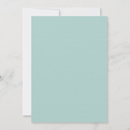 Shell Waterverf Aqua Wedding Invitation Card Kaart (Achterkant)
