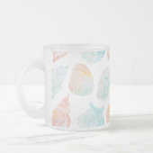 Shell Waterverf Monogram gevroren glazen koffie Mo Matglas Koffiemok (Links)