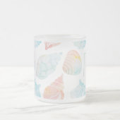 Shell Waterverf Monogram gevroren glazen koffie Mo Matglas Koffiemok (Center)