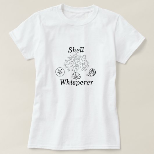 Shell Whisperer – T-shirt voor vrouwen die schelpe (Design voorkant)