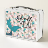 Shell Yea Blauwgroen & Gold Glam Zeemeermin Staart (Achterkant)