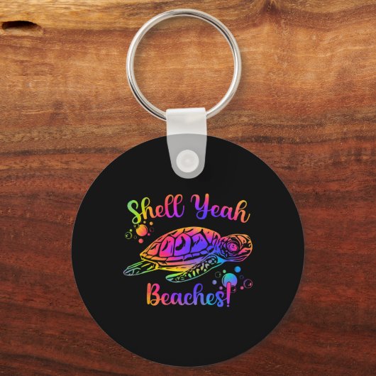 Shell Yeah Beaches Tie Dye Turtle Shell Yeah 2 Sleutelhanger (Voorkant)