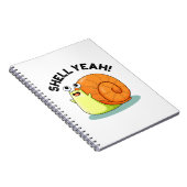 Shell Yeah Funny Snail Pun Notitieboek (Rechterzijde)