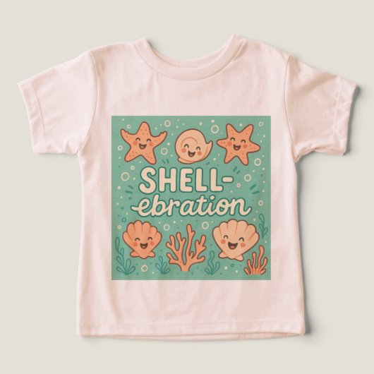 Shell Yeah – Funny Summer Beach T-shirt voor kinde (Design voorkant)