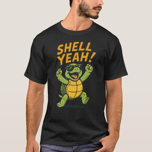 Shell Yeah Grappig schildpad ontwerp meisje T-shirt (Voorkant)