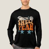 "Shell Yeah" Grappig  Zeeschelp Verzamelaar Beac Tri-Blend Shirt (Voorkant volledig)