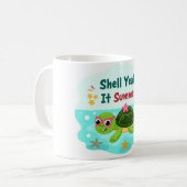 Shell Yeah Het Is Zomer Zee Schildpad Mok (Voorkant links)
