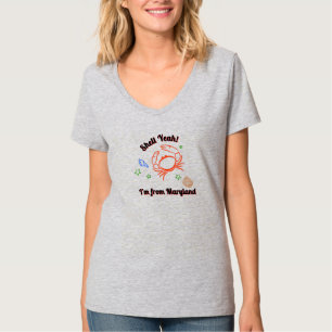 "Shell Yeah! Ik kom uit Maryland" Krab T-shirt