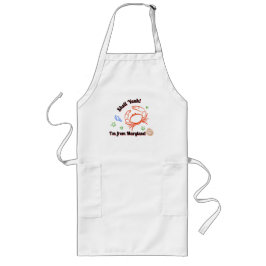 "Shell Yeah! I'm from Maryland" Crab Apron Lang Schort