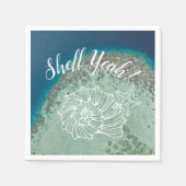 Shell Yeah! met zeeschelpen op Virgin Island Water Servet (Voorkant)