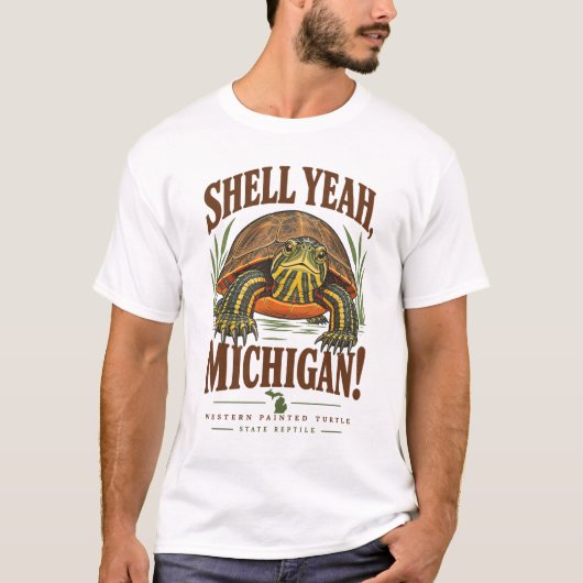 Shell Yeah MI Geschilderde Schildpad T-shirt (Voorkant)