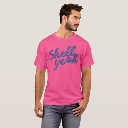 Shell Yeah Strand Textuur T-shirt (Voorkant volledig)