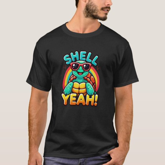 Shell-Yeah T-shirts u2013 Grappig leuk schildpadon (Voorkant)