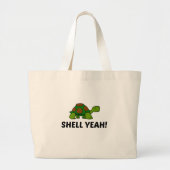 SHELL YEAH TURTLE GROTE TOTE BAG (Voorkant)